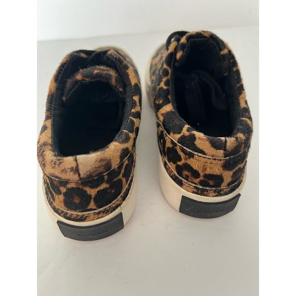 AllSaints Women's Mercia Leopard Trainers Sneaker Lace Up Brown/Black Size 37 - Picture 14 of 14